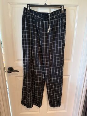 Marine Layer Windowpane Wide Leg Pants